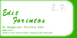 edit forintos business card